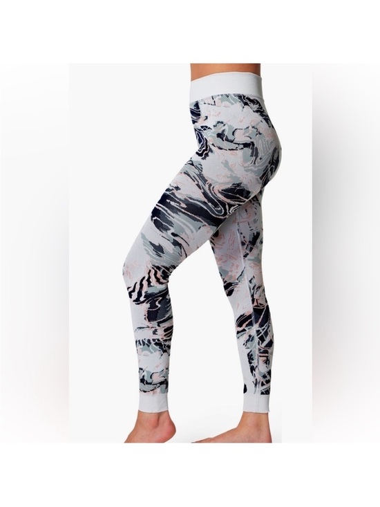 Sweaty Betty Pants - Sweaty Betty Base Layer Leggings in Blue Glacier Jacquard Size Small (6) NWT